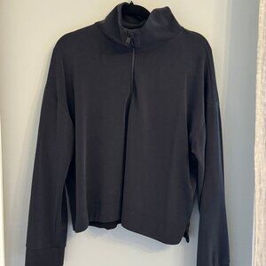 Athleta Seasoft 1/4 Zip Sweater - Black - Size XL